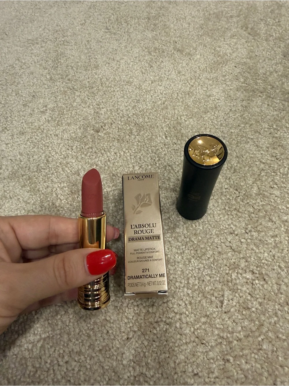 New Lancome L'ABSOLU ROUGE DRAMA MATTE Lipstick color 271 Dramatically Me